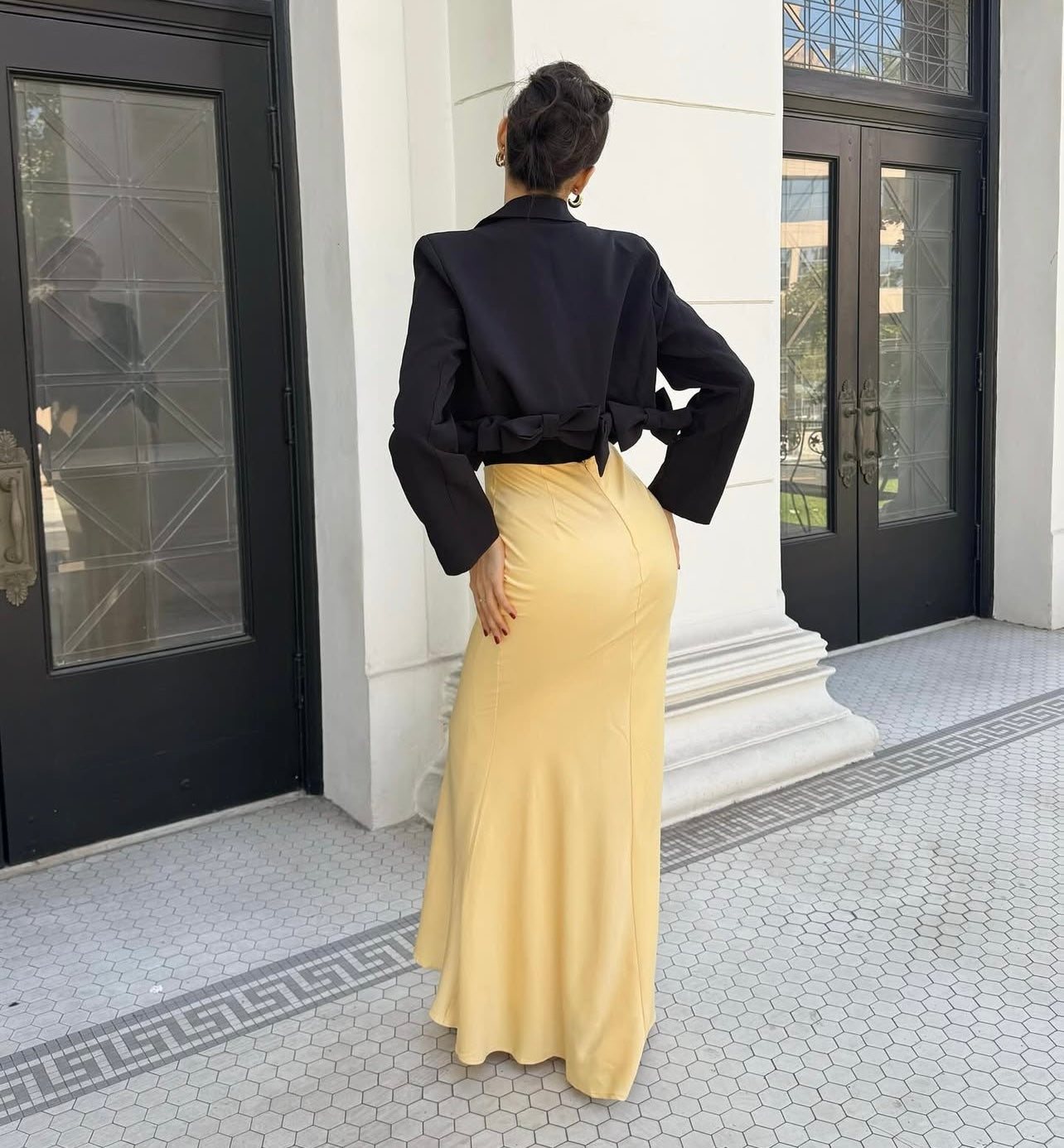 SARA - SATIN LONG SKIRT