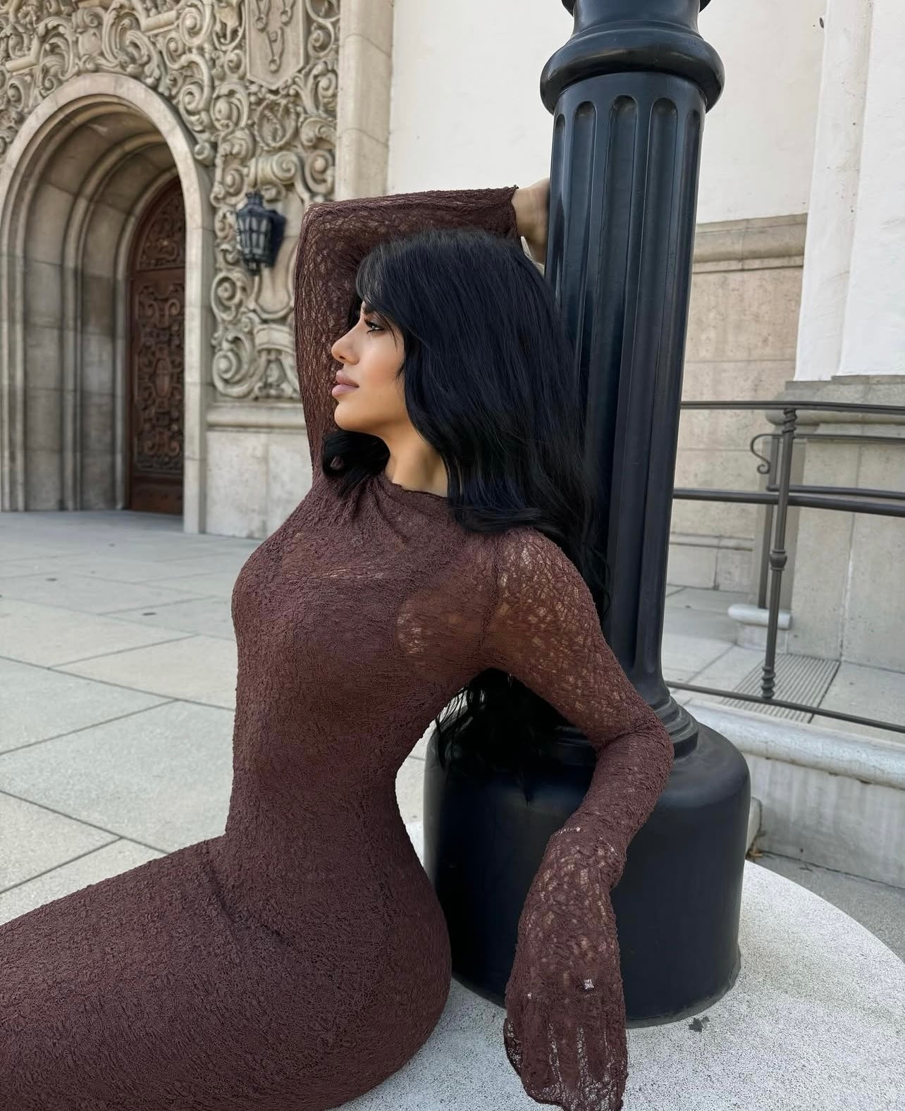 LOLA - LACE LONG DRESS