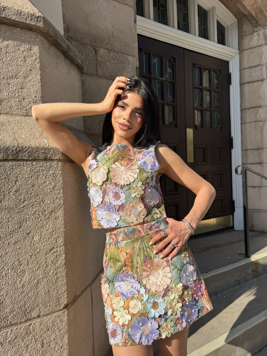 DIANA - FLOWER SKIRT SET