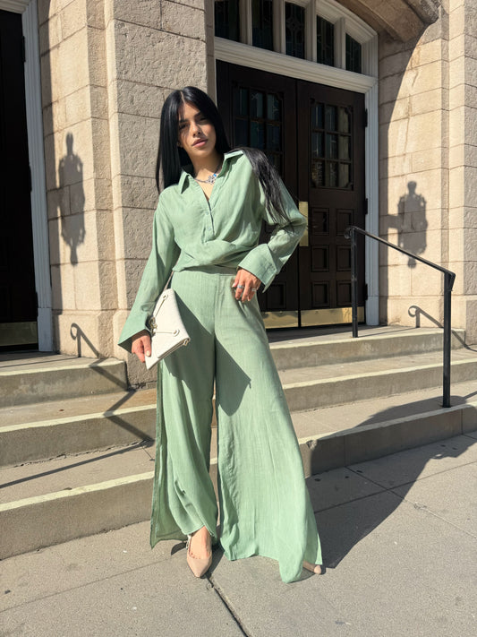 KYLIE - SLIT PANTS SET