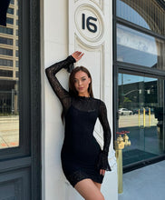 Load image into Gallery viewer, Eva-Black Net Dress
