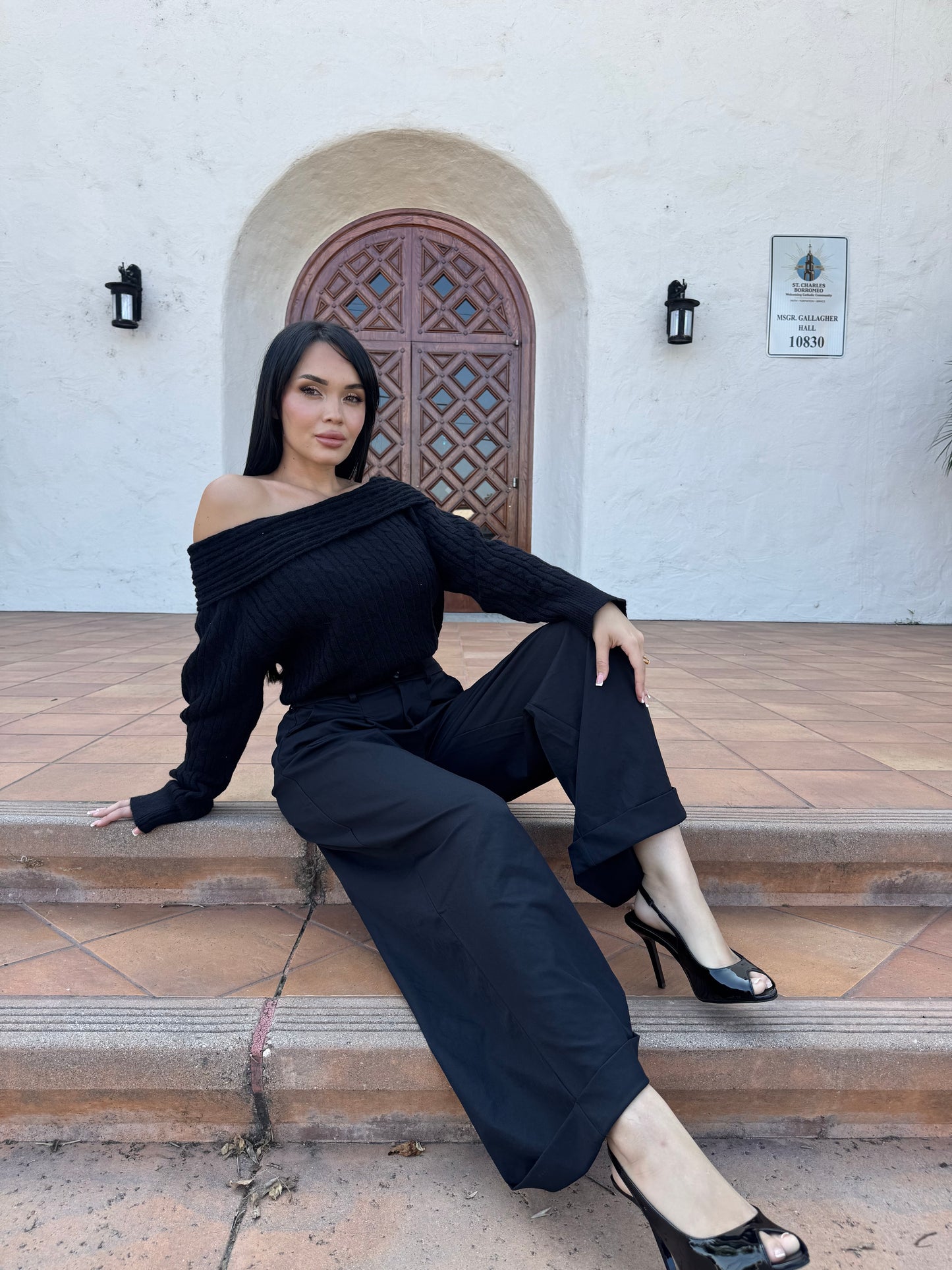 LUSINE - OFF SHOULDER SWEATER