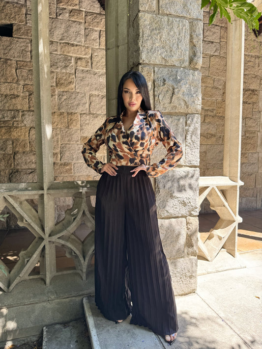 REBECCA - CHEETAH PANTS SET