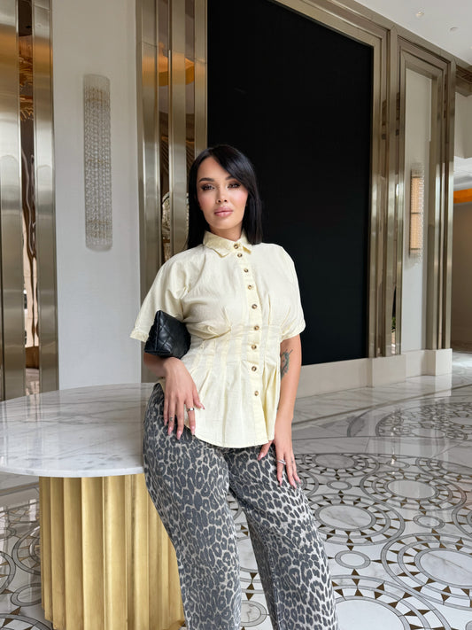 BLANCA - LINEN TOP