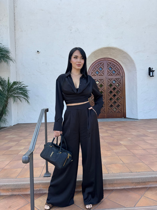 EIRA - SATIN PANTS SET