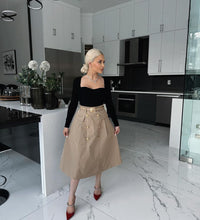 Load image into Gallery viewer, &quot;Mila&quot; Button Skirt
